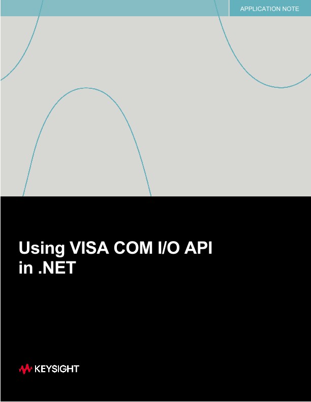 Using VISA COM I/O API in PDF Asset Page Keysight